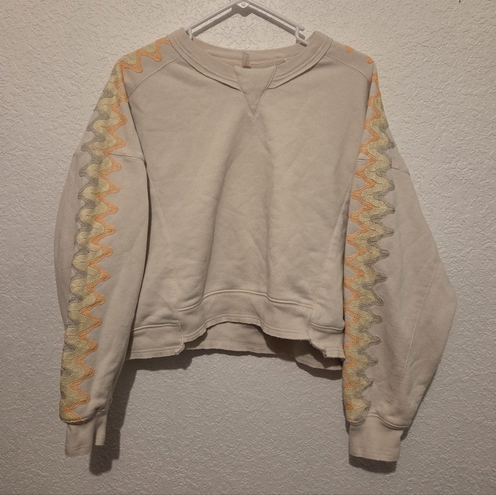 FP Movement - Feeling Wavy Printed Sleeve Sweatshirt Size: Small - Picture 5 of 7